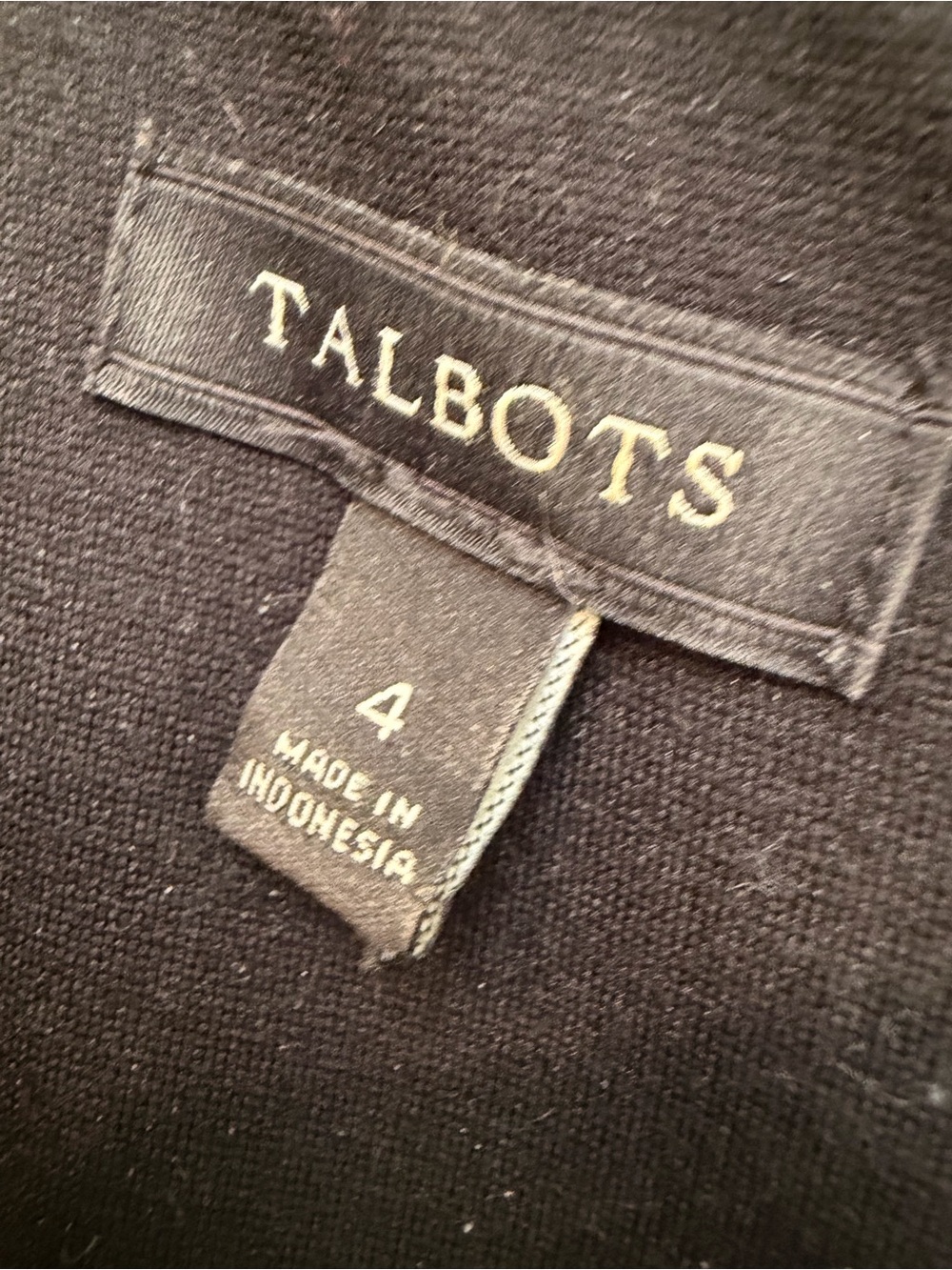 Talbots Classic Black Sleeveless Sheath Dress, Leather Trim Pockets, Sz 4 - Picture 11 of 13